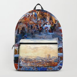 Barcelona, Panorama from Parc Guell Backpack
