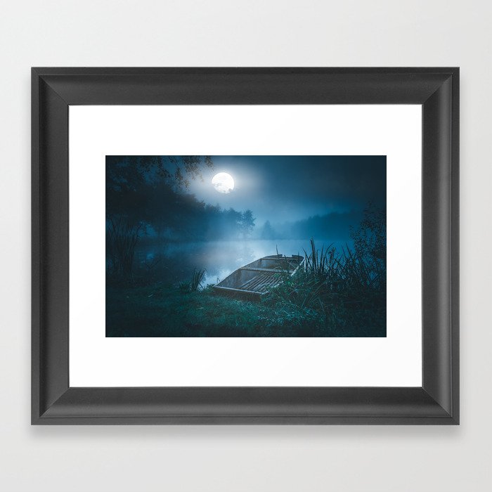 Lake at Night Framed Art Print