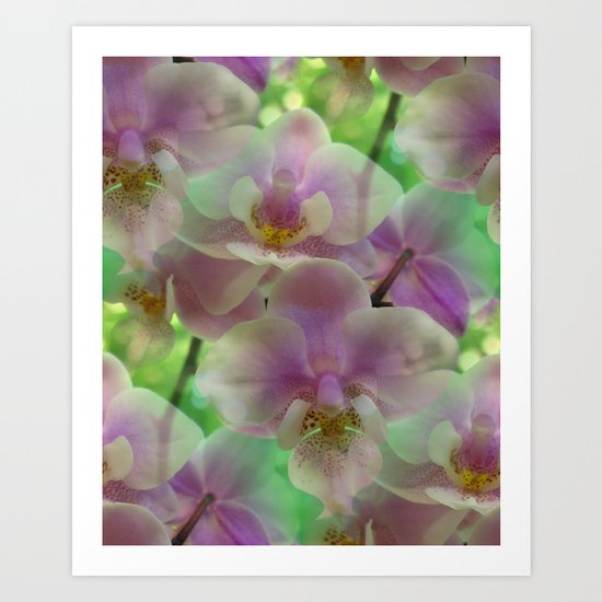 Tropical Pink Orchid Fantasy Art Print