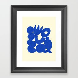 Abstract C007-blue Framed Art Print