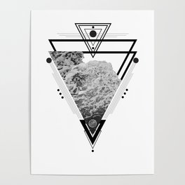 Wiccan Water Element Symbol Pagan Witchcraft Triangle Poster