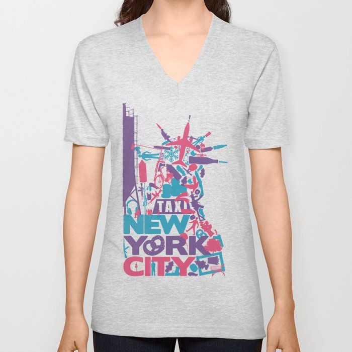NYC V Neck T Shirt