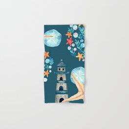 Lighthouse And Starfish Hand & Bath Towel