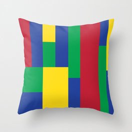 Vivid Abstract Geometric Stripes  Throw Pillow