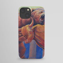 Bear vs Bull iPhone Case
