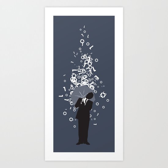 Digital Rain Art Print