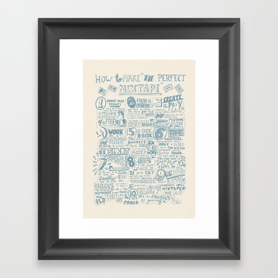 How to make the perfect mixtape Framed Art Print