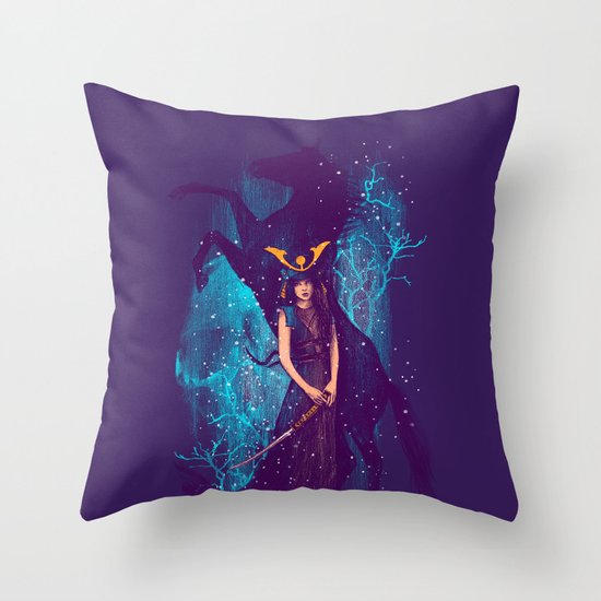 THE DARKEST HORSE Throw Pillow