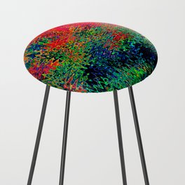 Surrealistic And Psychedelic Pattern Counter Stool