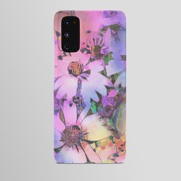 Rainbow Daisy Landscape Pink Lavender Green Android Case
