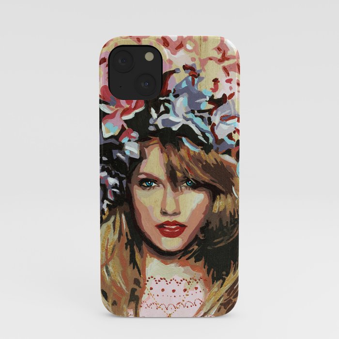 Pink flower girl iPhone Case