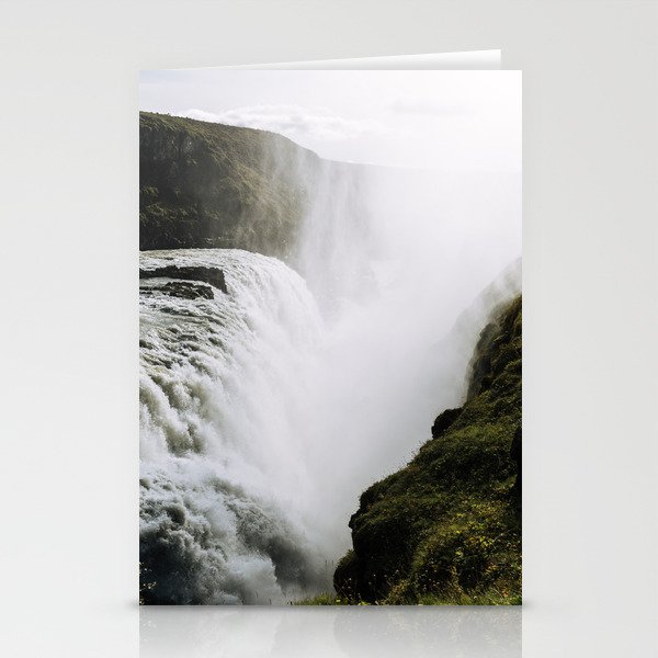 Gullfoss Waterfall In Iceland Landscape Photography Stationery Cards By Regnumsaturni