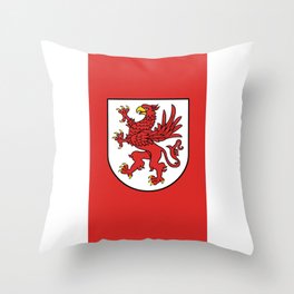 flag of zachodniopomorskie or west pomerania Throw Pillow