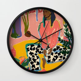 WOMAN WITH FRUIT Wall Clock