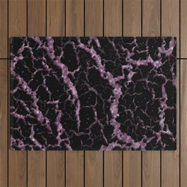 Cracked Space Lava - Glitter Pink Outdoor Rug
