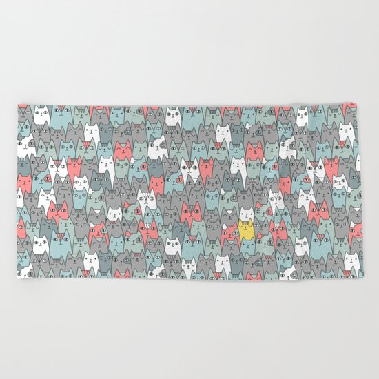 Cats family Beach Towel