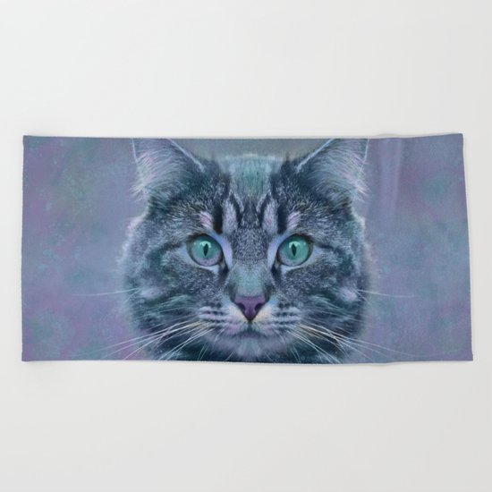 I'm just a cat Beach Towel