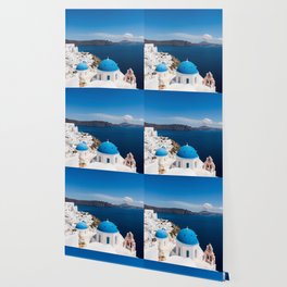 Santorini, Greece, Ocean Views Wallpaper