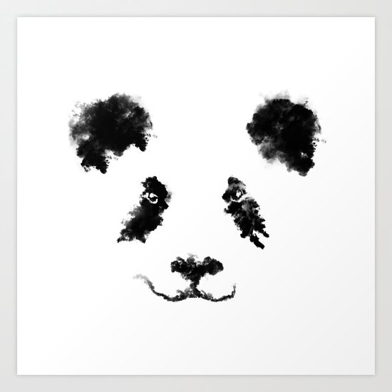 Clouds Panda Art Print
