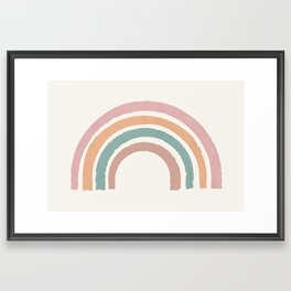 Rainbow - Pastel Framed Art Print