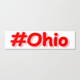 "#Ohio " Cute Design. Buy Now Canvas Print
