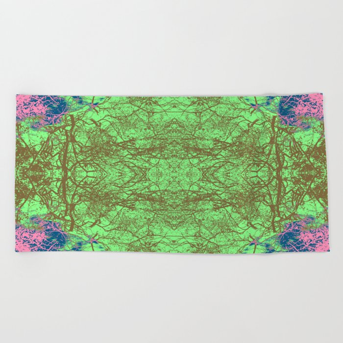 Banufa - Abstract Colorful Batik Camouflage Tie-Dye Style Pattern Beach Towel
