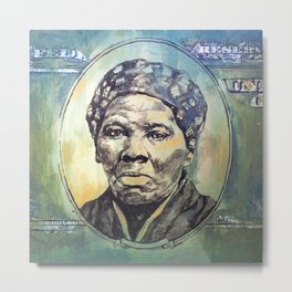 Hero Harriet  Metal Print | Painting, Money, Street Art, Acrylic, Green, Juneteenth, Pop Art, Blackartist, Dollar, Blackhistory 