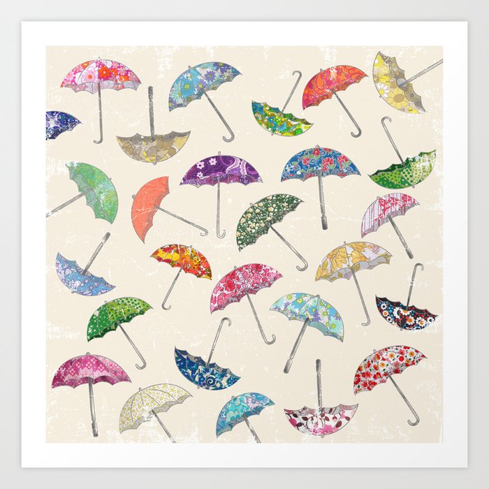 Umbrella & umbrellas Art Print