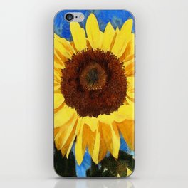 Artistic Bold and Bright Sunflower  iPhone Skin