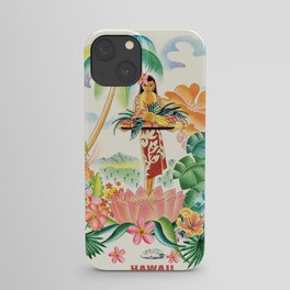 Vintage Hawaiian Travel Poster iPhone Case