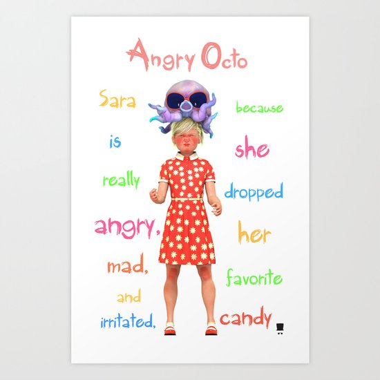 Angryocto - Sara's Candy Art Print