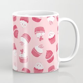 Red monochrome cupcakes  Coffee Mug