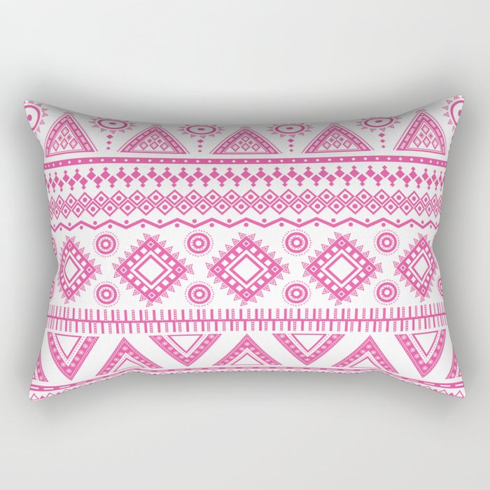 Hot Pink Aztec Throw Pillow by Kate and Company Society6