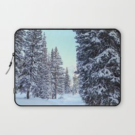 Path Through Snow Covered Trees Laptop Sleeve