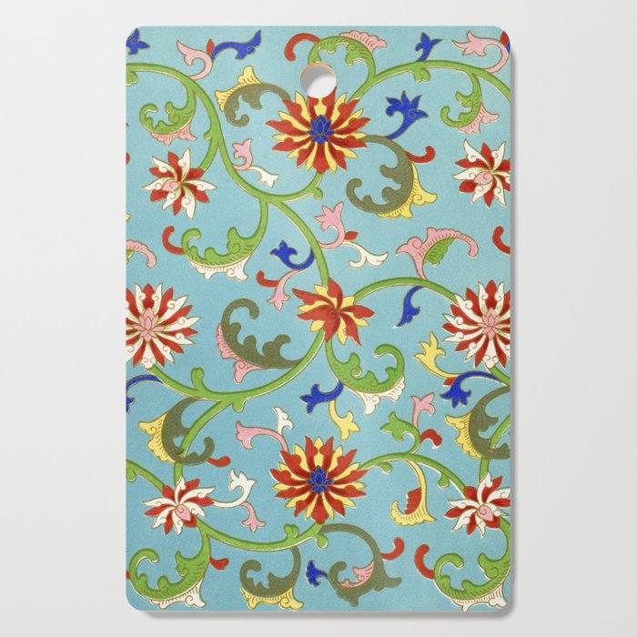 Chinese Floral Pattern 12 Cutting Board