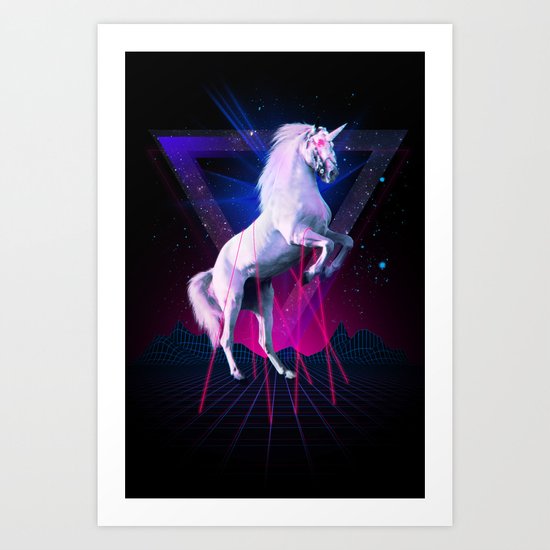 The last laser unicorn Art Print