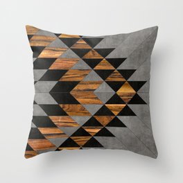 Aztec Throw Pillows Society6 Urban Tribal Pattern 10 Aztec Concrete And Wood Throw Pillow