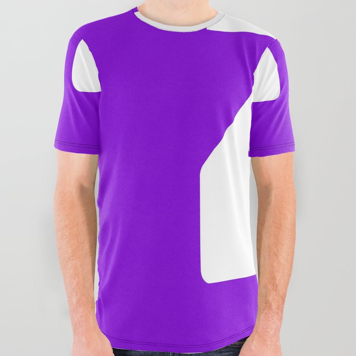 Z (White & Violet Letter) All Over Graphic Tee