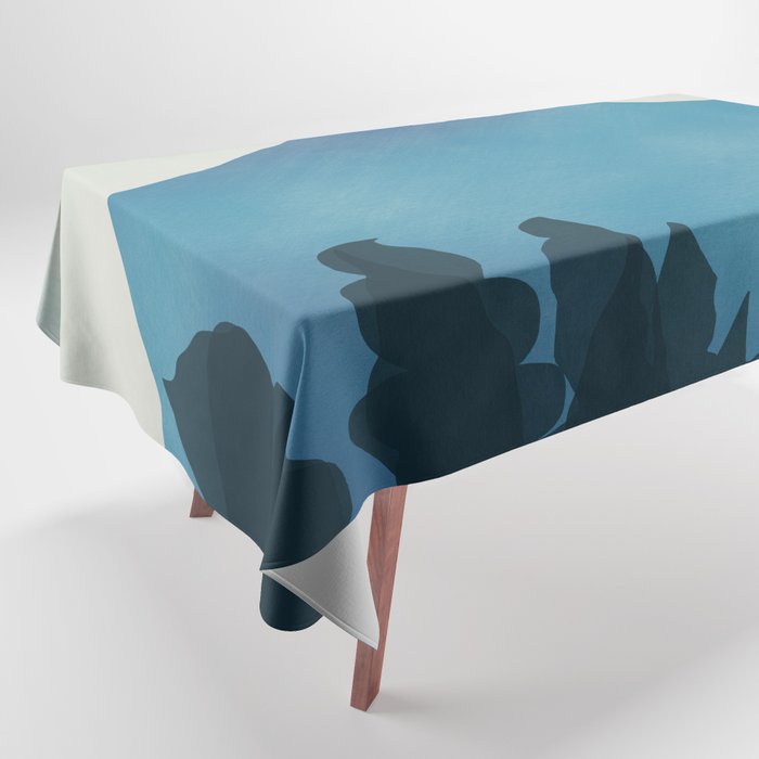 Blue mountain evening Tablecloth
