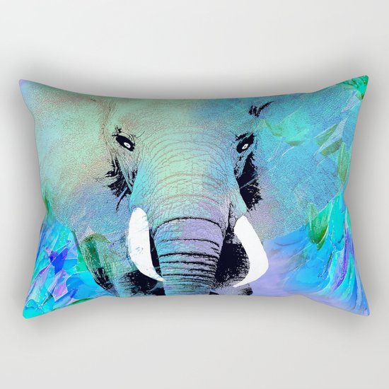 ELEPHANT BLUE Rectangular Pillow