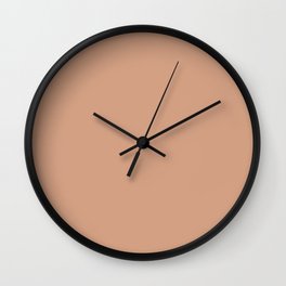 Medium Apricot Orange Solid Color Pairs PPG Orange Maple PPG1069-4 - All One Single Shade Hue Colour Wall Clock