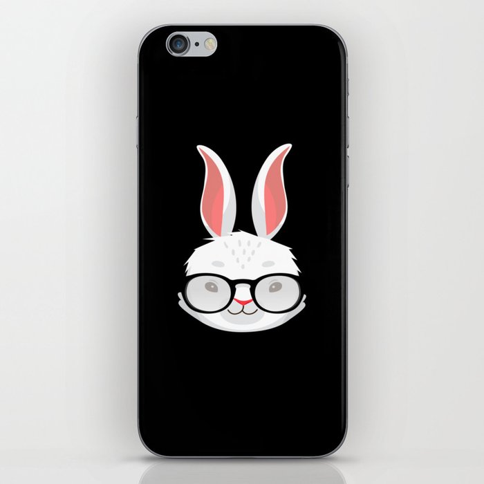 Bunny With Glasses Bunny Rabbit Cute iPhone Skin