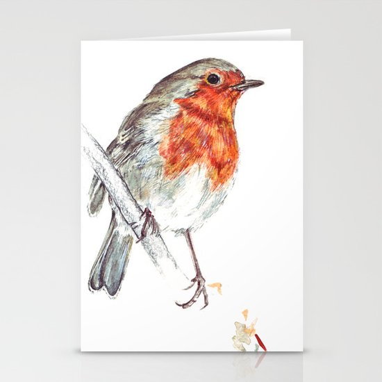 European Robin Stationery Cards