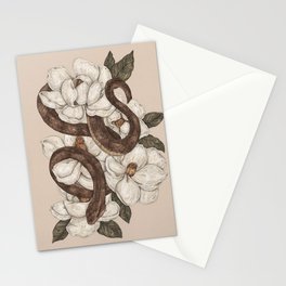 Snake and Magnolias Stationery Card