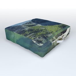 Emerald Green Alpine Lake Outdoor Floor Cushion