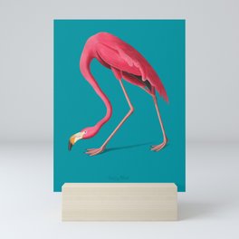 Vintage Pink Flamingo  Mini Art Print