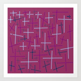 Croisement violet2 Art Print