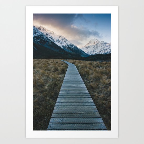 Pathway to Mount Cook Art Print