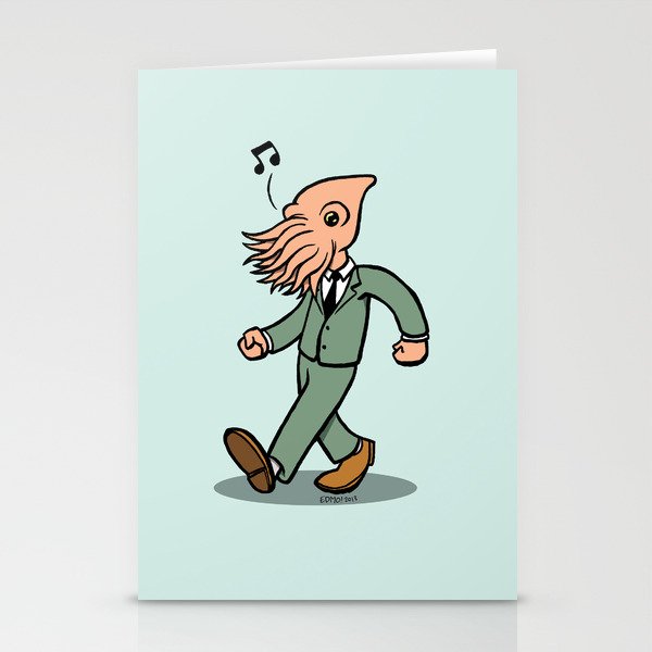 Whistling Squidface Stationery Cards