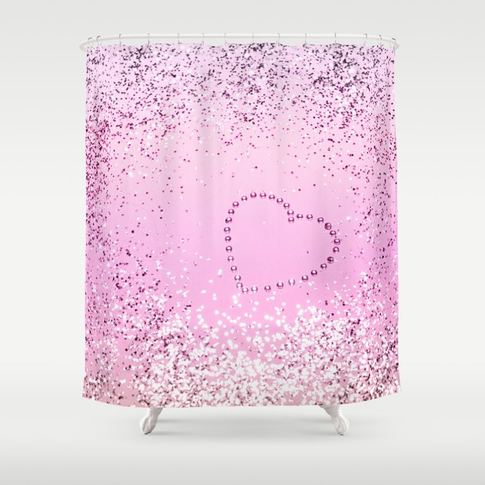 Sparkling Unicorn Girls Glitter Heart 1 Decor Art Society6